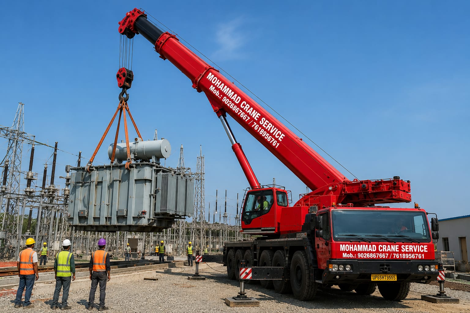 Heavy lifting crane service